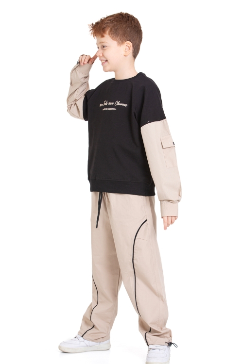 Erkek Çocuk 2 İplik Kol Cepli Alt-Üst Takım P1076