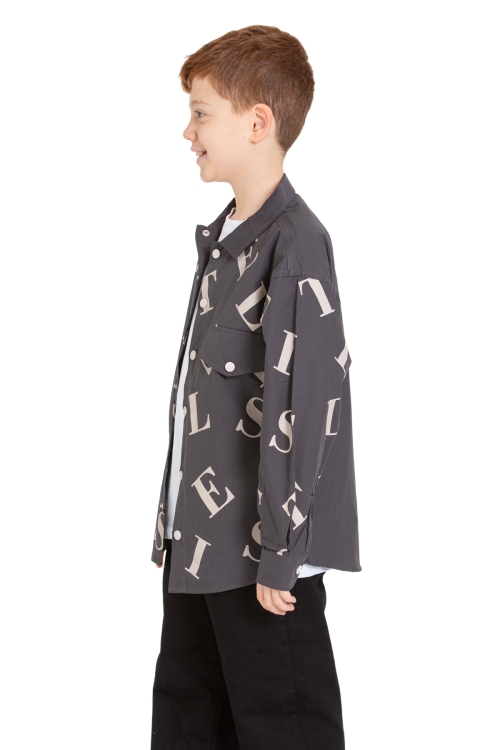 Erkek Çocuk 2li Takım (%100 Poplin Pamuk Gömlek+T-Shirt) P1080