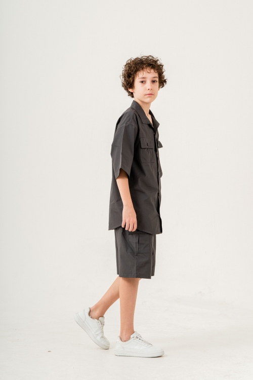 Erkek Çocuk 2li Takım (Gömlek+Bermuda Pantolon) P1032