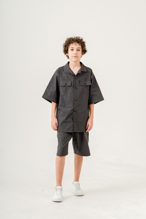Erkek Çocuk 2li Takım (Gömlek+Bermuda Pantolon) P1032