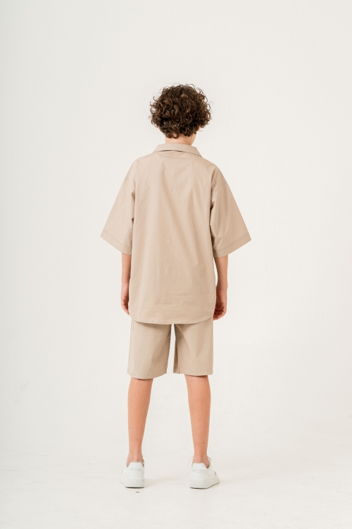 Erkek Çocuk 2li Takım (Gömlek+Bermuda Pantolon) P1032
