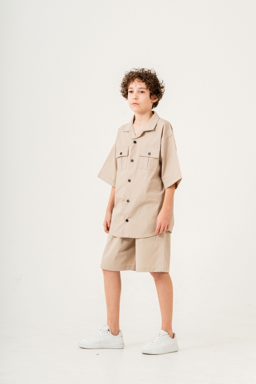 Erkek Çocuk 2li Takım (Gömlek+Bermuda Pantolon) P1032