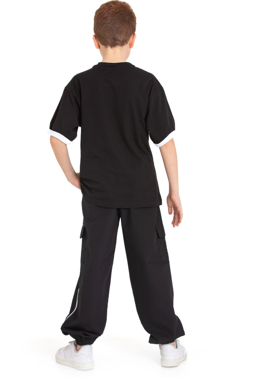 Erkek Çocuk 2li Takım (Jogger Paraşüt Pantolon+T-Shirt) P1167-69