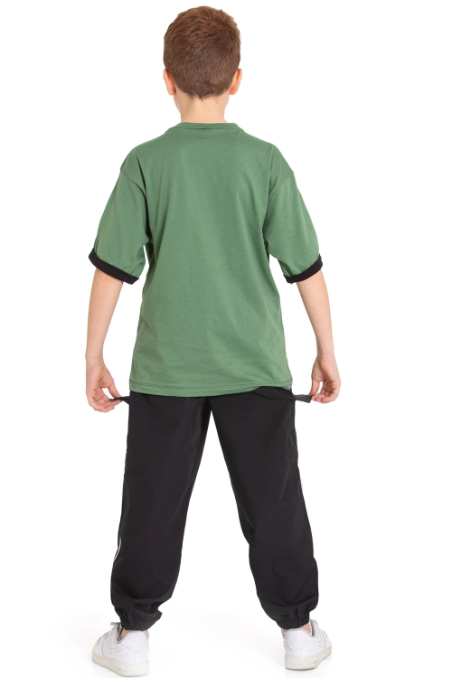 Erkek Çocuk 2li Takım (Jogger Paraşüt Pantolon+T-Shirt) P1167-69