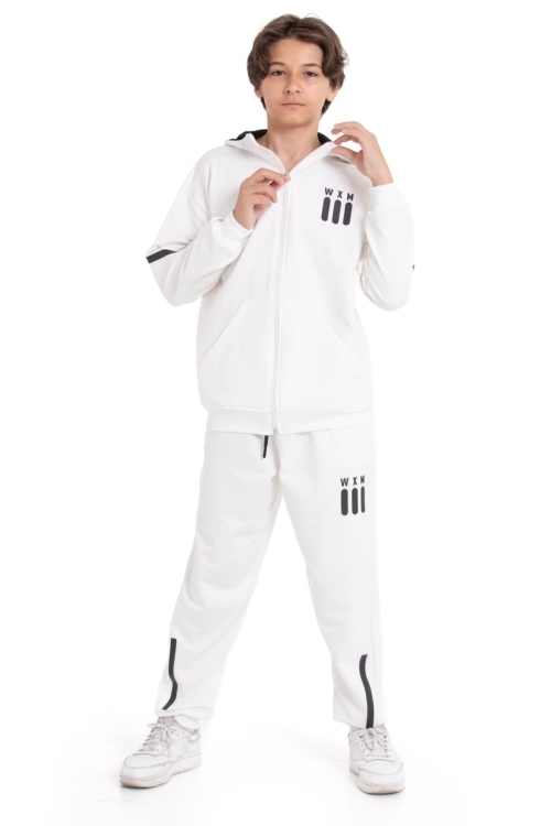 Erkek Çocuk Eşofman Takımı - 2 İplik-Fermuarlı- Kapüşonlu 1216.1