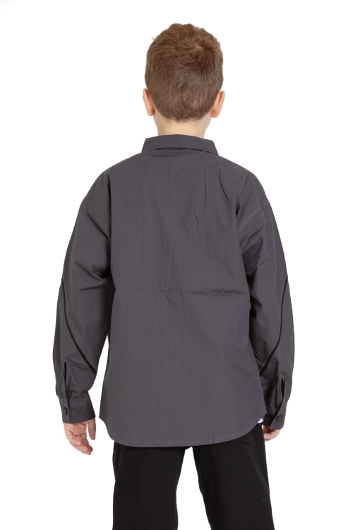 Erkek Çocuk 2li Takım (%100 Poplin Pamuk Gömlek+T-Shirt) P1083