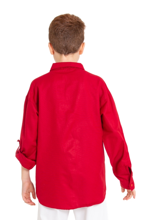 Erkek Çocuk Terikoton Gömlek 4-14 Yaş P094