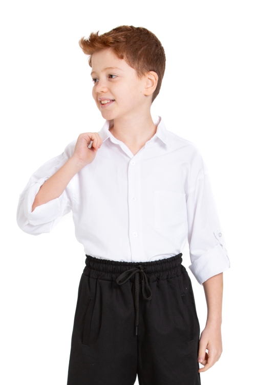 Erkek Çocuk Terikoton Gömlek 4-14 Yaş P094