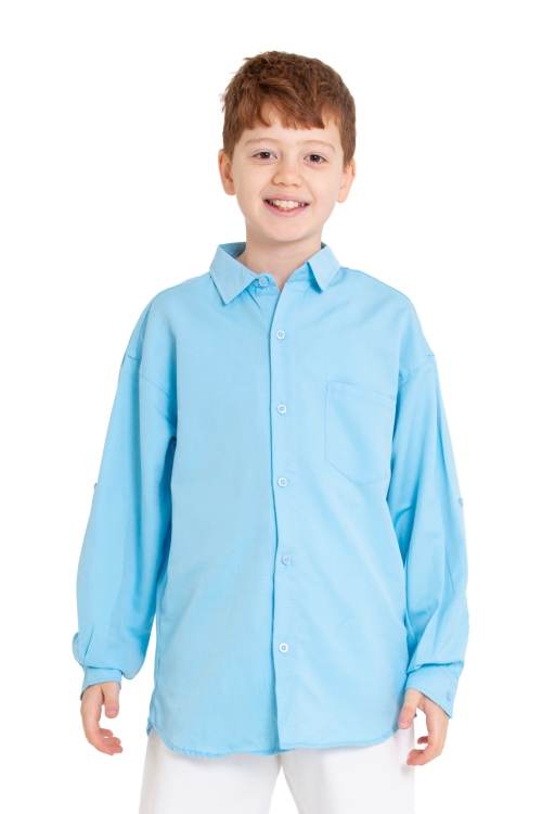 Erkek Çocuk Terikoton Gömlek 4-14 Yaş P094