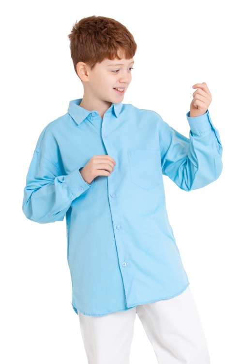 Erkek Çocuk Terikoton Gömlek 4-14 Yaş P094