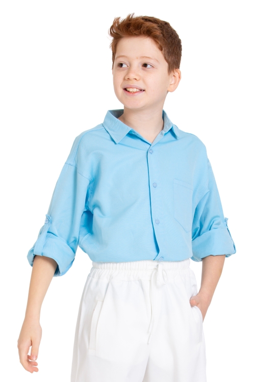 Erkek Çocuk Terikoton Gömlek 4-14 Yaş P094