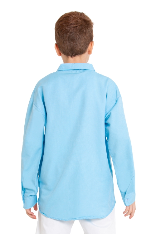 Erkek Çocuk Terikoton Gömlek 4-14 Yaş P094
