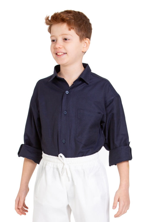 Erkek Çocuk Terikoton Gömlek 4-14 Yaş P094