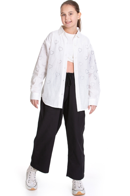 Kız Çocuk 2li Alt-Üst Takım (Pantolon+Gömlek) P1095