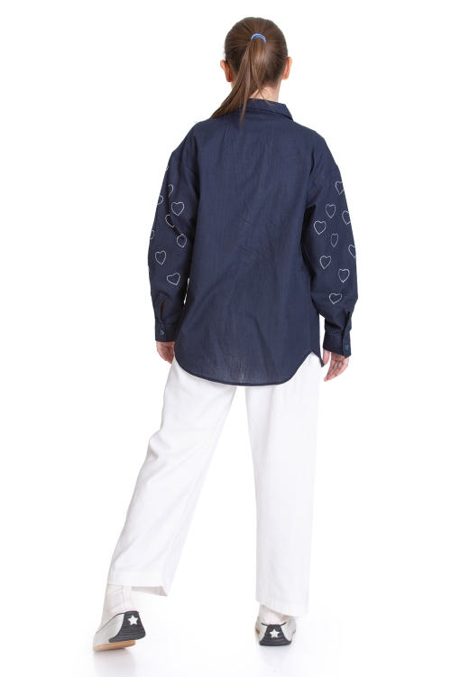 Kız Çocuk 2li Alt-Üst Takım (Pantolon+Gömlek) P1095