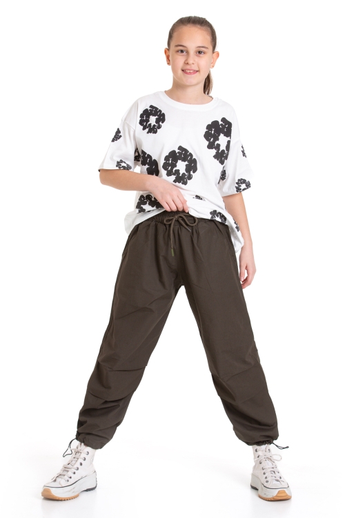 Kız Çocuk 2li Alt-Üst Takım (Paraşüt Pantolon+T-Shirt) P090