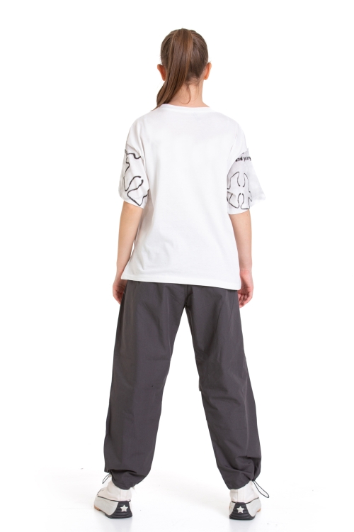 Kız Çocuk 2li Alt-Üst Takım (Paraşüt Pantolon+T-Shirt) P091