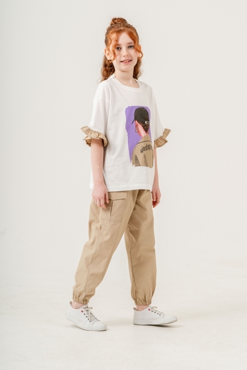 Kız Çocuk 2li Takım (Jogger Pantolon+T-Shirt) P1028