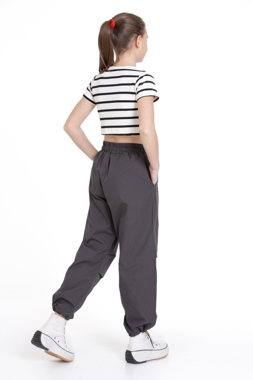 Kız Çocuk 2li Takım (Paraşüt Pantolon+Crop Bady T-shirt) P1078