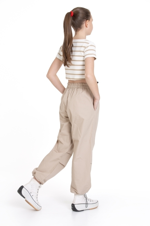 Kız Çocuk 2li Takım (Paraşüt Pantolon+Crop Bady T-shirt) P1078