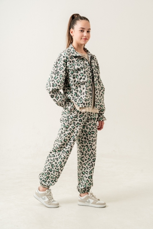 Kız Çocuk 3lü Takım (Ceket+Pantolon+T-shirt) P1013