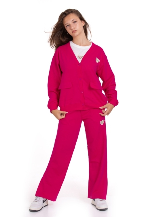 Kız Çocuk 3lü Takım (Hırka+T-Shirt+Alt) 2 İplik  1217.1