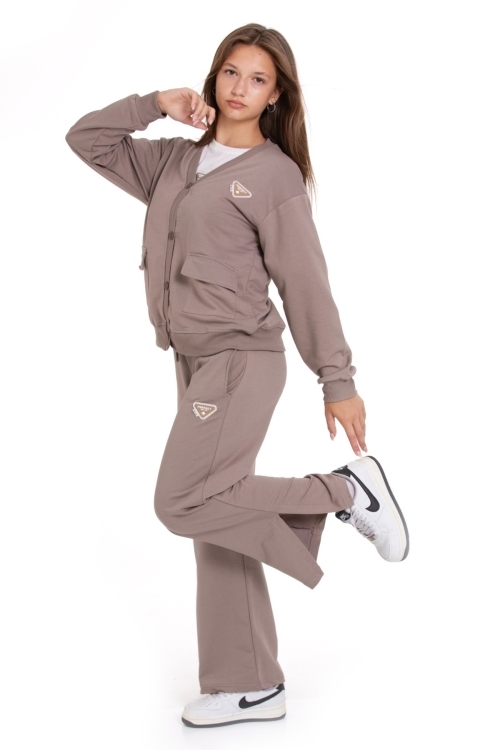 Kız Çocuk 3lü Takım (Hırka+T-Shirt+Alt) 2 İplik  1217.1