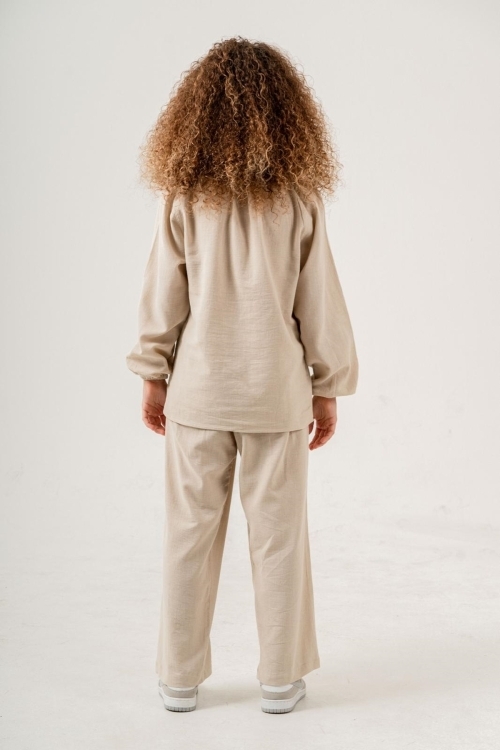 Kız Çocuk %100 Jüt Pamuk Alt-Üst Takım P1038