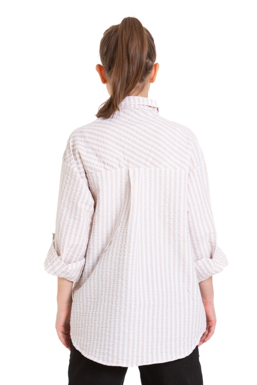 Kız Çocuk Flamlı Pamuk Gömlek P092