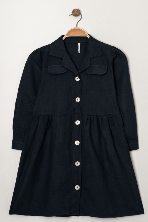 Kız Çocuk Jüt Pamuklu Elbise P1010