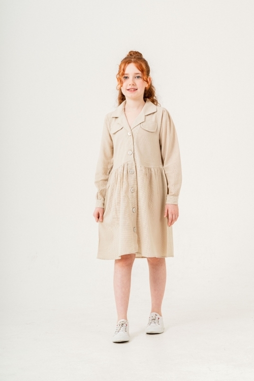 Kız Çocuk Jüt Pamuklu Elbise P1010