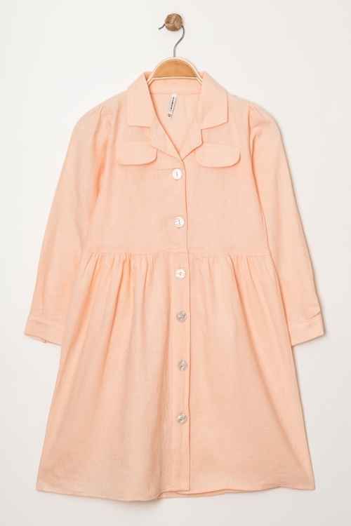 Kız Çocuk Jüt Pamuklu Elbise P1010