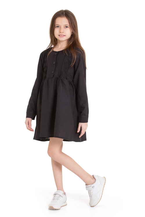 Kız Çocuk Pile Fırfır Detaylı Elbise P1017