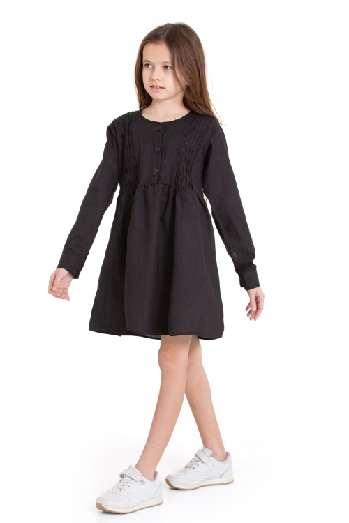 Kız Çocuk Pile Fırfır Detaylı Elbise P1017