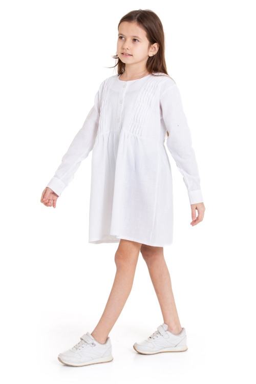 Kız Çocuk Pile Fırfır Detaylı Elbise P1017