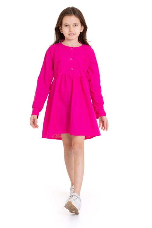 Kız Çocuk Pile Fırfır Detaylı Elbise P1017