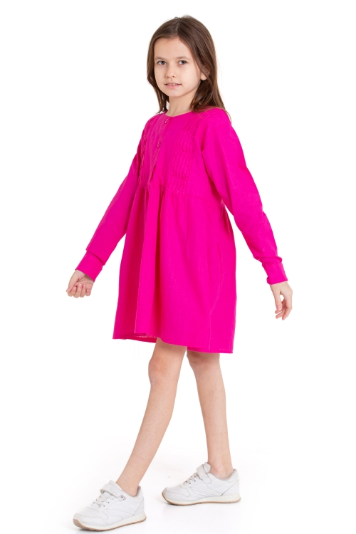 Kız Çocuk Pile Fırfır Detaylı Elbise P1017