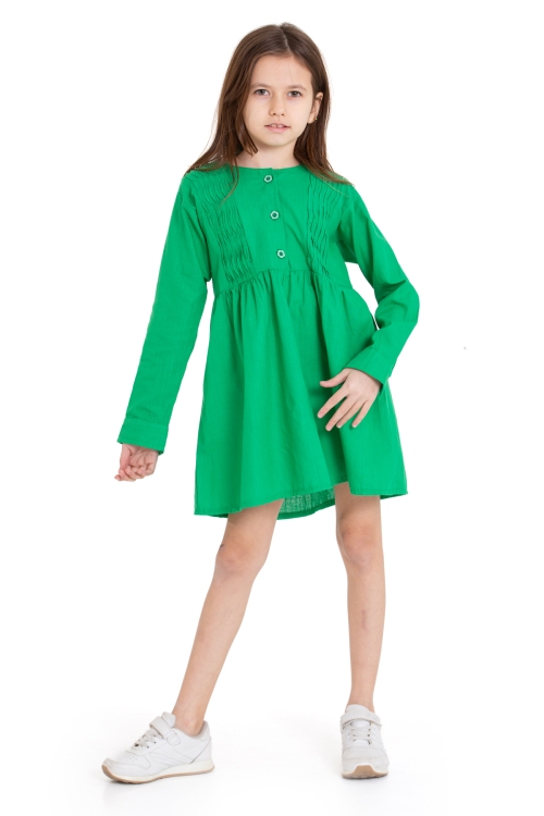 Kız Çocuk Pile Fırfır Detaylı Elbise P1017