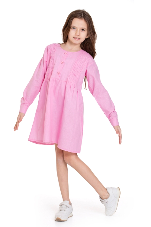 Kız Çocuk Pile Fırfır Detaylı Elbise P1017