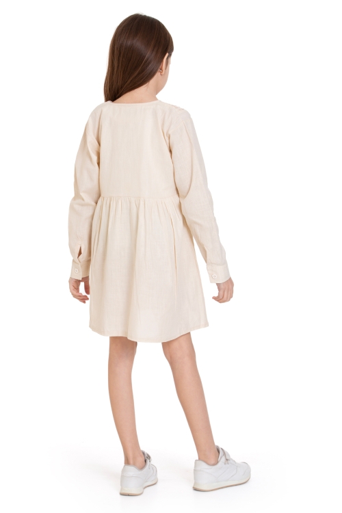 Kız Çocuk Pile Fırfır Detaylı Elbise P1017