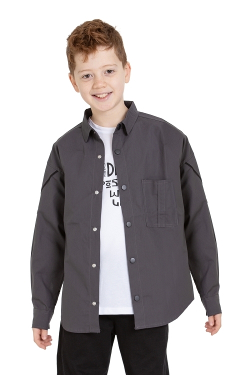 Erkek Çocuk 2li Takım (%100 Poplin Pamuk Gömlek+T-Shirt) P1083