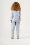 Kız Çocuk Rotasyon Desenli Alt-Üst Takım (Jogger Pantolon+Gömlek) P1019